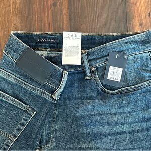 NWT Lucky Brand Men’s 363 Vintage Straight Dark Blue Denim Jeans, size 38 x 30